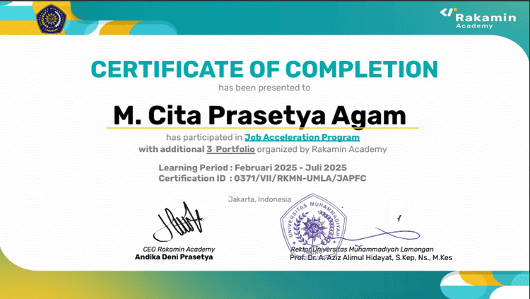 Certificate for Job Acceleration Program
